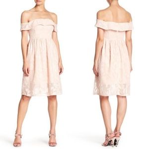 CUPCAKES & CASHMERE Honey Off the Shoulder Dress Size 6